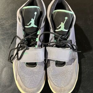 Nike Air Jordan Flightclub 90s ’Green Glow Size 12 602661‑013 Good Condition